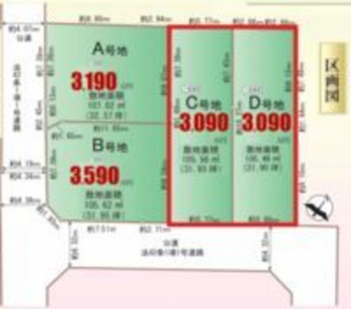 北本市北本、土地の間取り画像です