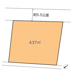 北本市中丸、土地の間取り画像です