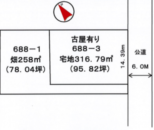 桶川市、土地の間取り画像です