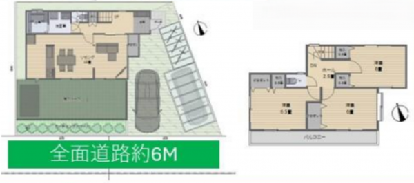 桶川市坂田西、中古一戸建ての間取り画像です
