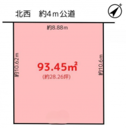 北本市中央、土地の間取り画像です