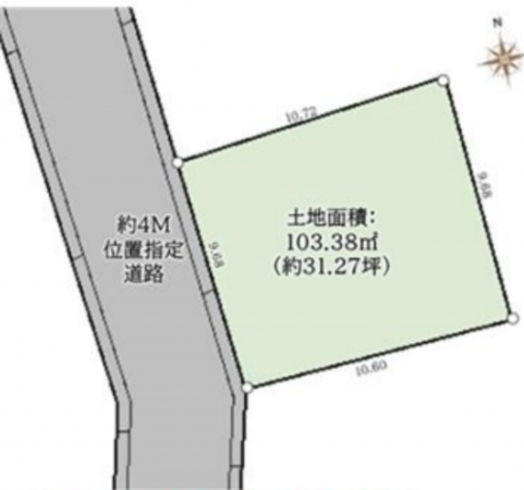 桶川市、土地の間取り画像です