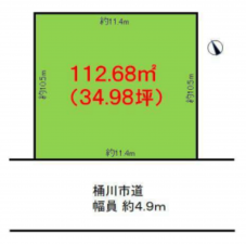 桶川市、土地の間取り画像です