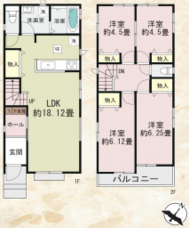 北本市北本、新築一戸建ての間取り画像です