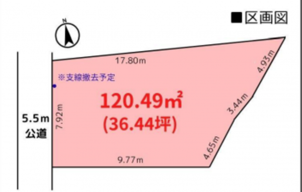 北本市本町、土地の間取り画像です