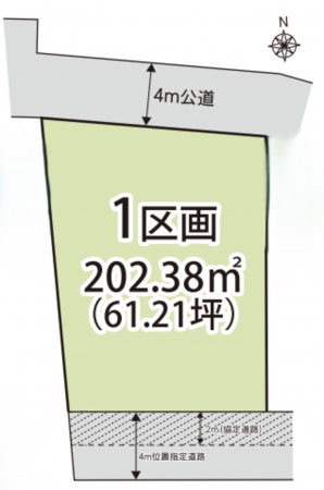 桶川市、土地の間取り画像です