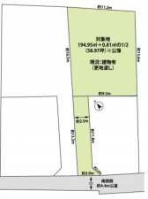 北本市中丸、土地の間取り画像です