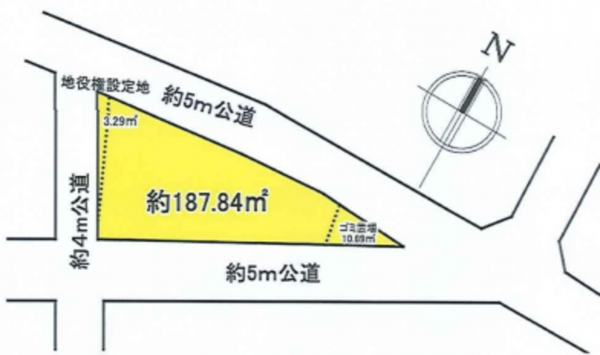 桶川市末広、土地の間取り画像です