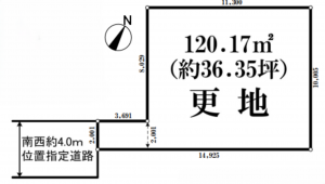 桶川市末広、土地の間取り画像です