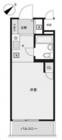 桶川市西、マンションの間取り画像です
