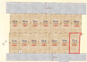 北本市宮内、土地の間取り画像です