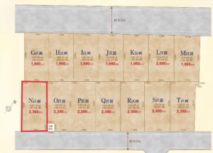北本市宮内、土地の間取り画像です