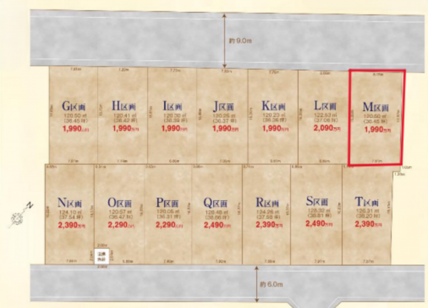北本市宮内、土地の間取り画像です