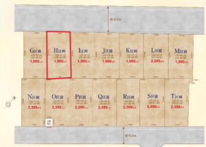 北本市宮内、土地の間取り画像です