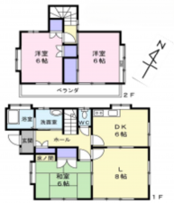 北本市二ツ家、土地の間取り画像です