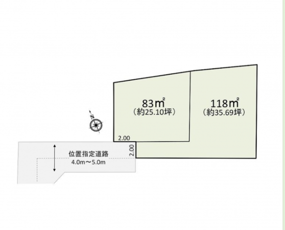 桶川市、土地の間取り画像です
