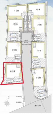 桶川市鴨川、土地の間取り画像です
