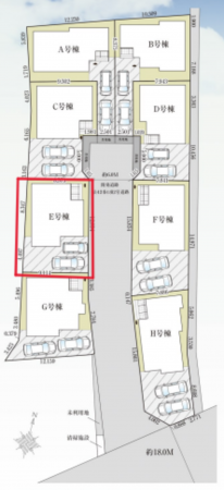 桶川市鴨川、土地の間取り画像です