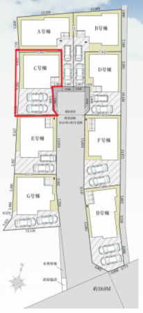 桶川市鴨川、土地の間取り画像です