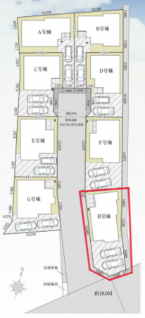 桶川市鴨川、土地の間取り画像です