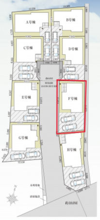 桶川市鴨川、土地の間取り画像です