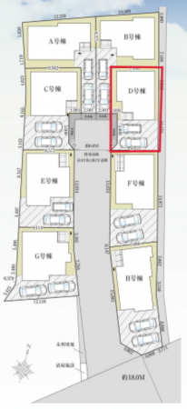 桶川市鴨川、土地の間取り画像です