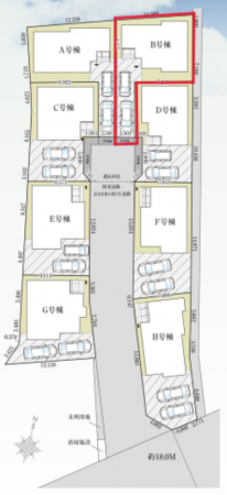 桶川市鴨川、土地の間取り画像です