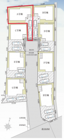 桶川市鴨川、土地の間取り画像です