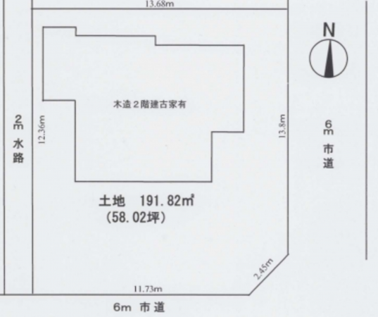 桶川市、土地の間取り画像です