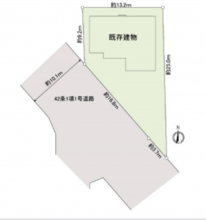 北本市大字下石戸下、土地の間取り画像です