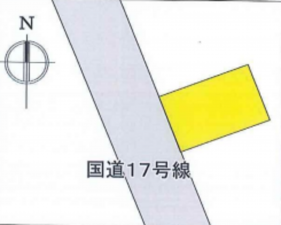 桶川市末広、収益物件/事務所の間取り画像です