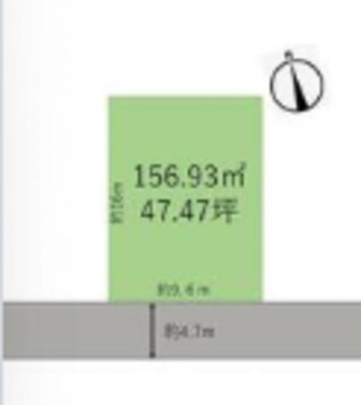 北本市本町、土地の間取り画像です
