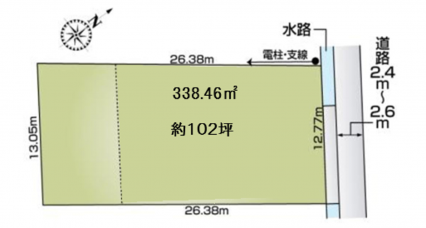 北本市深井、土地の間取り画像です