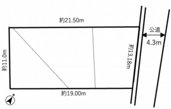 北本市西高尾、土地の間取り画像です