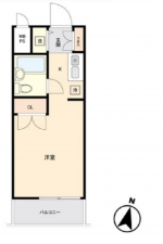 桶川市若宮、マンションの間取り画像です
