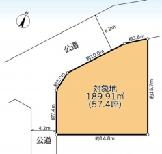 桶川市、土地の間取り画像です
