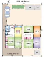 桶川市、中古一戸建ての間取り画像です
