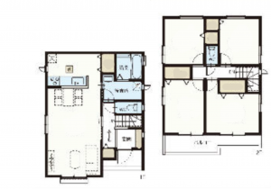 北本市宮内、新築一戸建ての間取り画像です