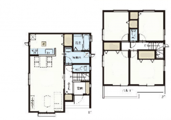 北本市宮内、新築一戸建ての間取り画像です