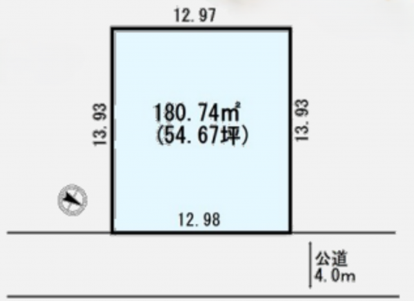 桶川市、土地の間取り画像です