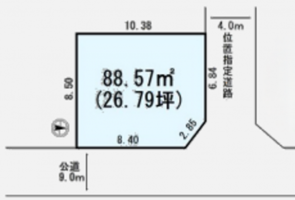 桶川市、土地の間取り画像です