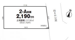 桶川市坂田東、土地の間取り画像です