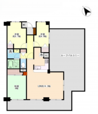 桶川市西、マンションの間取り画像です