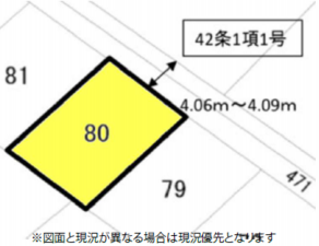 北本市中丸、土地の間取り画像です