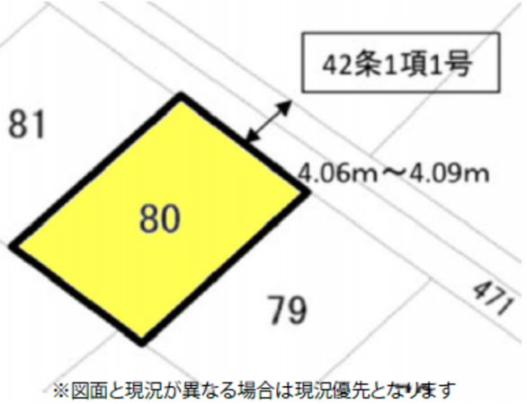 北本市中丸、土地の間取り画像です