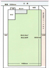 桶川市神明、土地の間取り画像です