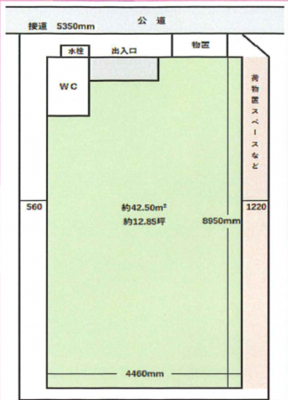 桶川市神明、土地の間取り画像です