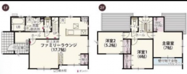 北本市中丸、新築一戸建ての間取り画像です