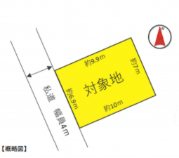 北本市西高尾、土地の間取り画像です