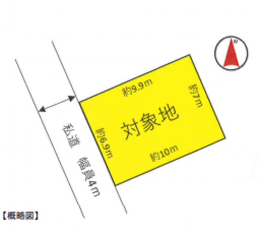 北本市西高尾、土地の間取り画像です